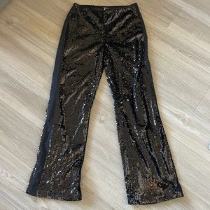 New Years Bling 🖤 Venus Black Tuxedo sequin Pants 🔥🖤